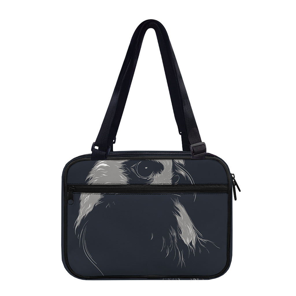 Monochrome Eagle Print Double Strap Bible Bag