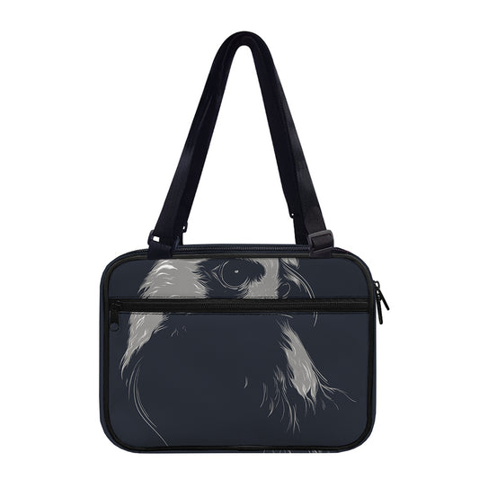 Monochrome Eagle Print Double Strap Bible Bag