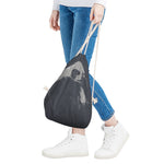 Monochrome Eagle Print Drawstring Bag