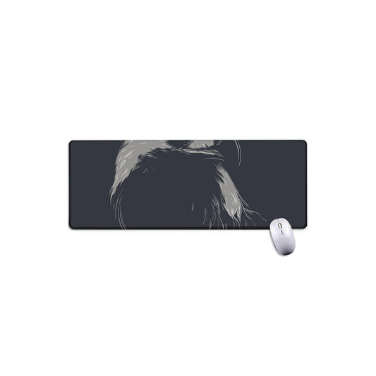 Monochrome Eagle Print Extended Mouse Pad