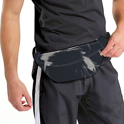 Monochrome Eagle Print Fanny Pack