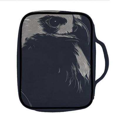 Monochrome Eagle Print Front Pocket Bible Bag