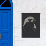 Monochrome Eagle Print Garden Flag