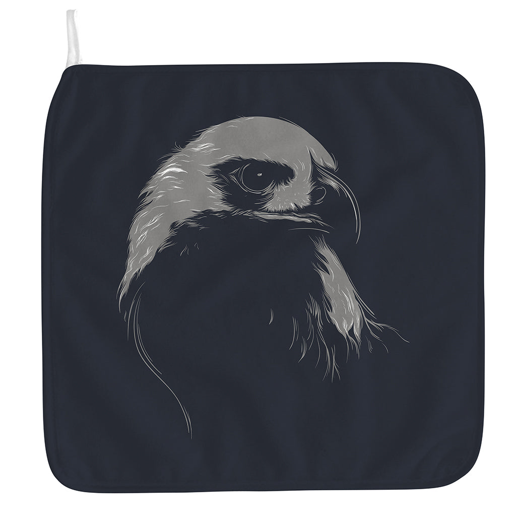 Monochrome Eagle Print Hand Towel