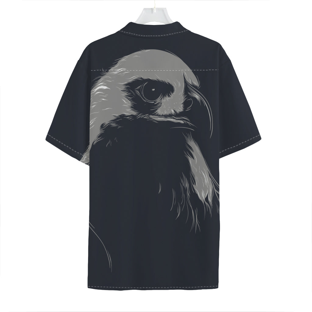 Monochrome Eagle Print Hawaiian Shirt