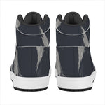 Monochrome Eagle Print High Top Leather Sneakers