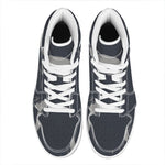 Monochrome Eagle Print High Top Leather Sneakers
