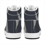 Monochrome Eagle Print High Top Leather Sneakers