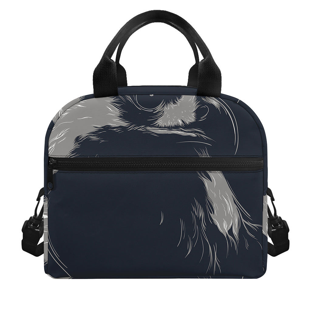 Monochrome Eagle Print Insulated Lunch Bag