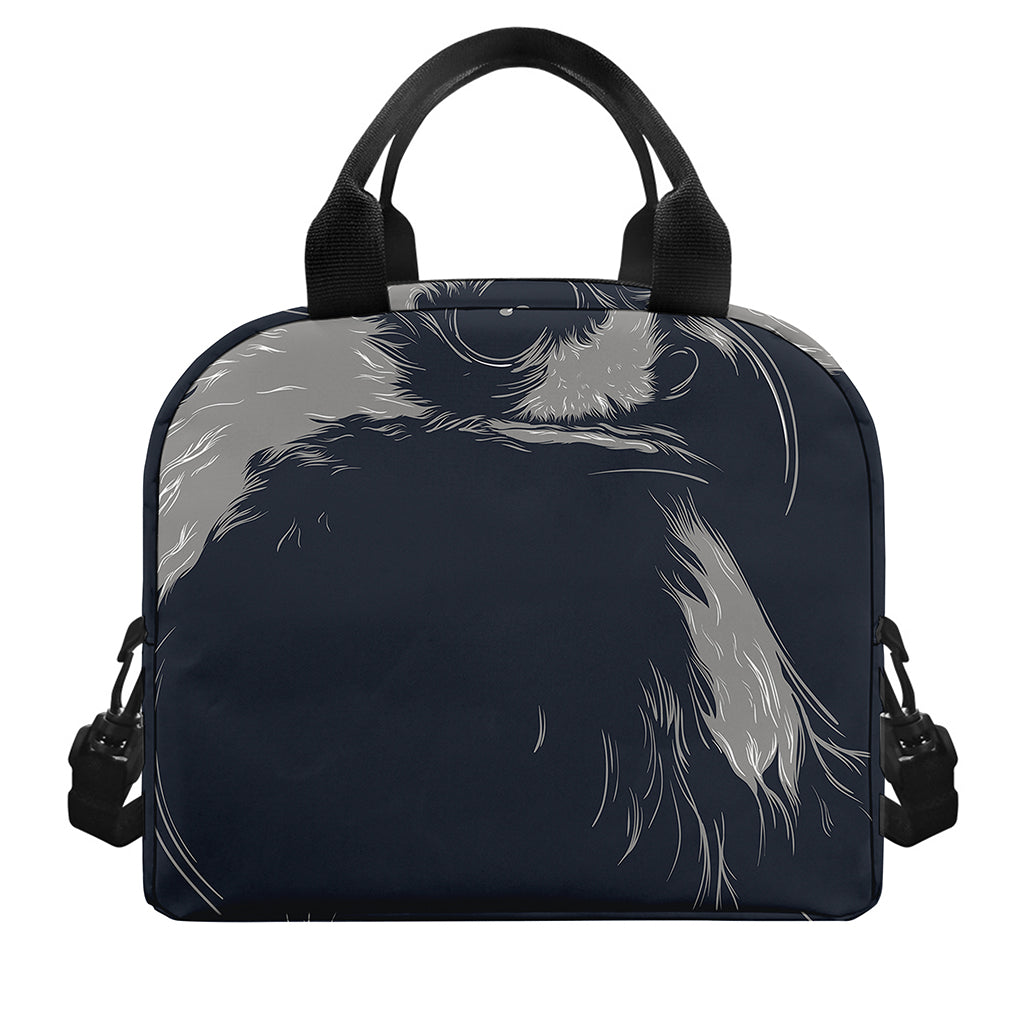 Monochrome Eagle Print Insulated Lunch Bag