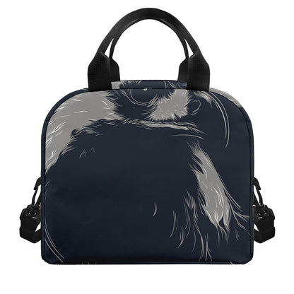Monochrome Eagle Print Insulated Lunch Bag