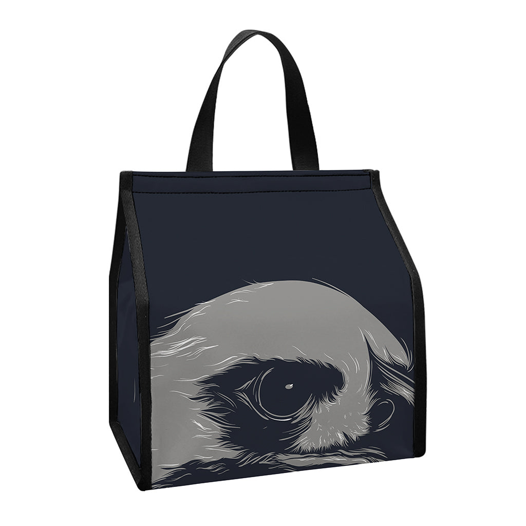Monochrome Eagle Print Insulated Lunch Tote