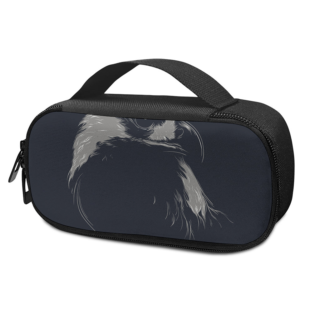 Monochrome Eagle Print Insulin Cooler Travel Case