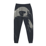 Monochrome Eagle Print Jogger Pants