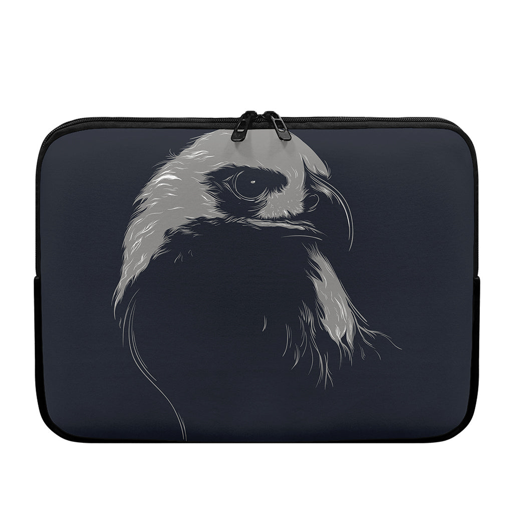 Monochrome Eagle Print Laptop Sleeve