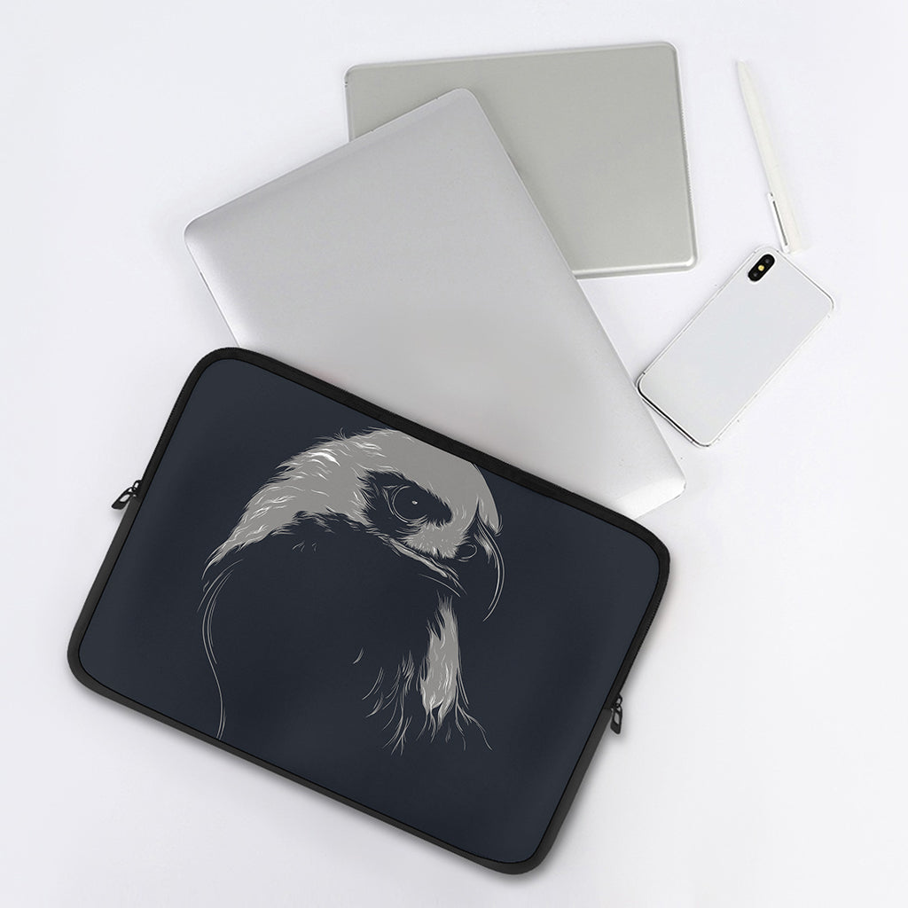 Monochrome Eagle Print Laptop Sleeve