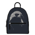 Monochrome Eagle Print Leather Backpack