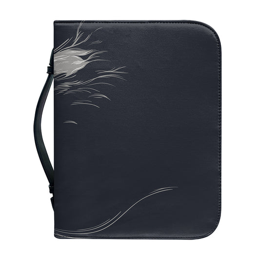 Monochrome Eagle Print Leather Bible Cover