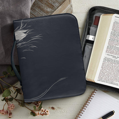 Monochrome Eagle Print Leather Bible Cover