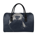 Monochrome Eagle Print Leather Duffel Bag