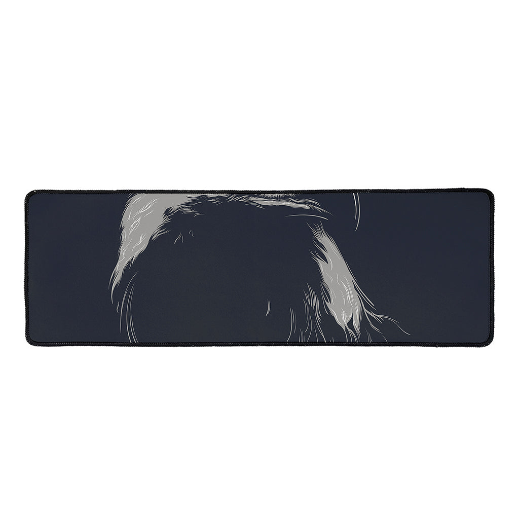 Monochrome Eagle Print Long Kitchen Mat