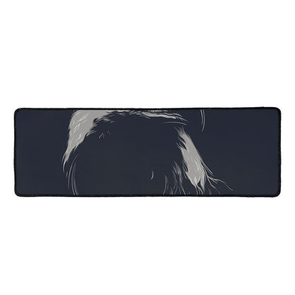 Monochrome Eagle Print Long Kitchen Mat