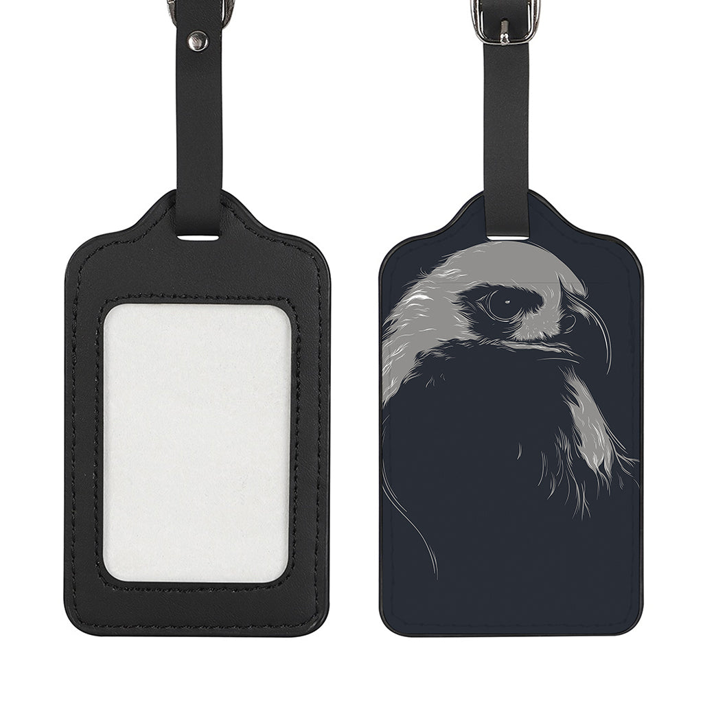 Monochrome Eagle Print Luggage Tag