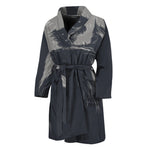 Monochrome Eagle Print Men's Bathrobe