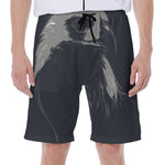Monochrome Eagle Print Men's Beach Shorts