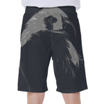 Monochrome Eagle Print Men's Beach Shorts