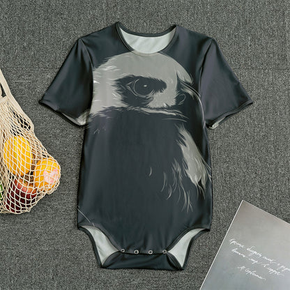 Monochrome Eagle Print Men's Bodysuit
