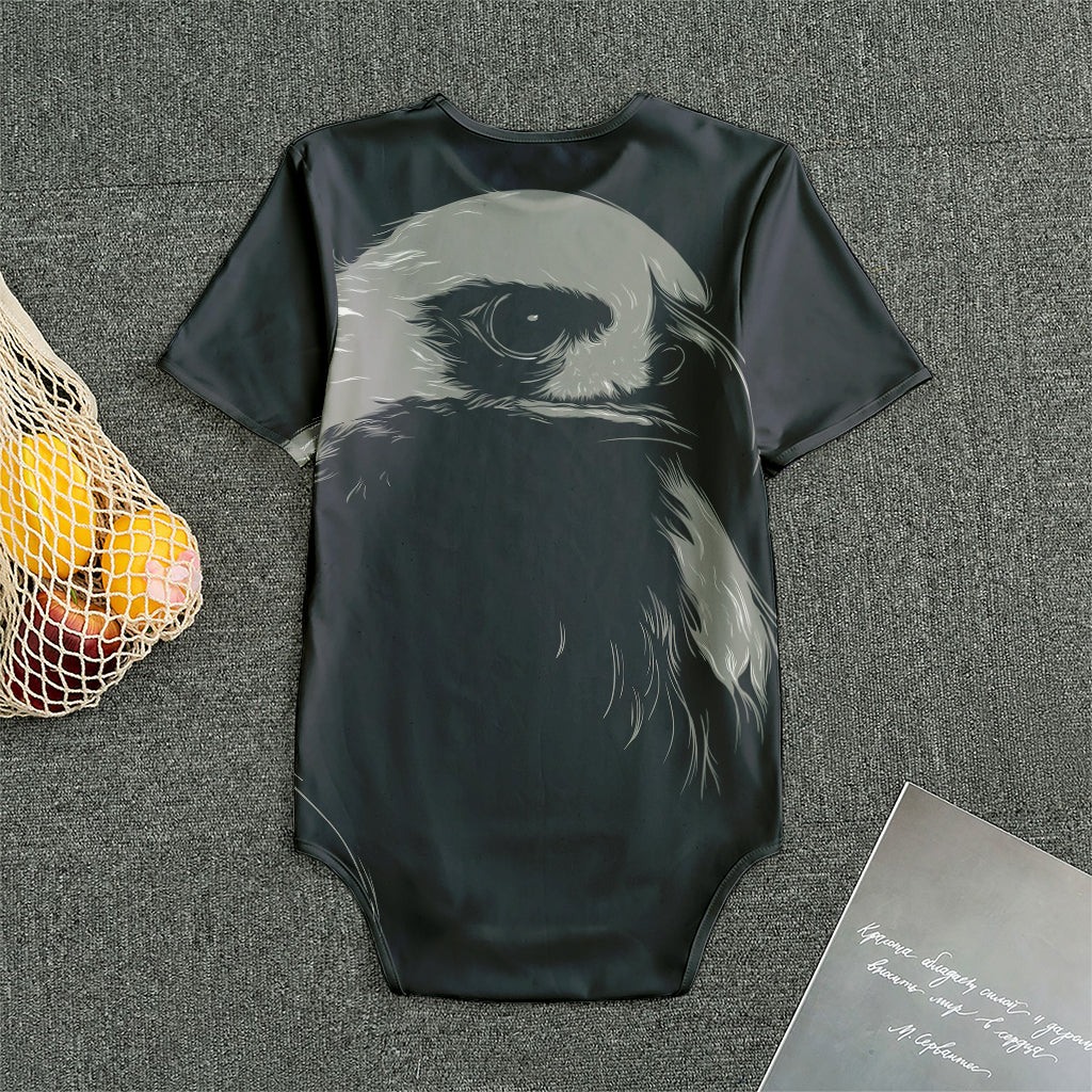 Monochrome Eagle Print Men's Bodysuit