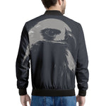 Monochrome Eagle Print Men's Bomber Jacket