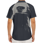 Monochrome Eagle Print Men's Deep V-Neck Shirt
