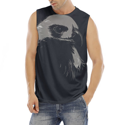 Monochrome Eagle Print Men's Fitness Tank Top