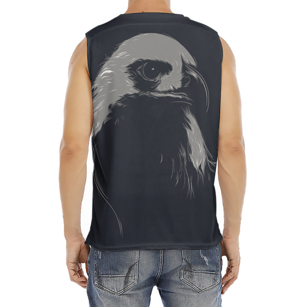 Monochrome Eagle Print Men's Fitness Tank Top