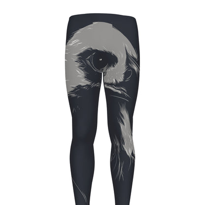 Monochrome Eagle Print Men's leggings