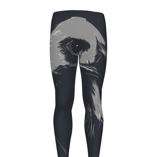 Monochrome Eagle Print Men's leggings
