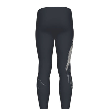Monochrome Eagle Print Men's leggings