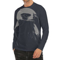 Monochrome Eagle Print Men's Long Sleeve Rash Guard