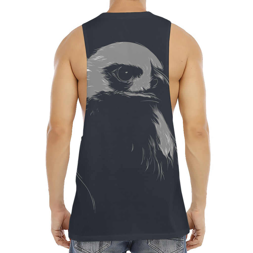 Monochrome Eagle Print Men's Muscle Tank Top