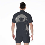 Monochrome Eagle Print Men's Rompers