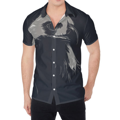 Monochrome Eagle Print Men's Shirt