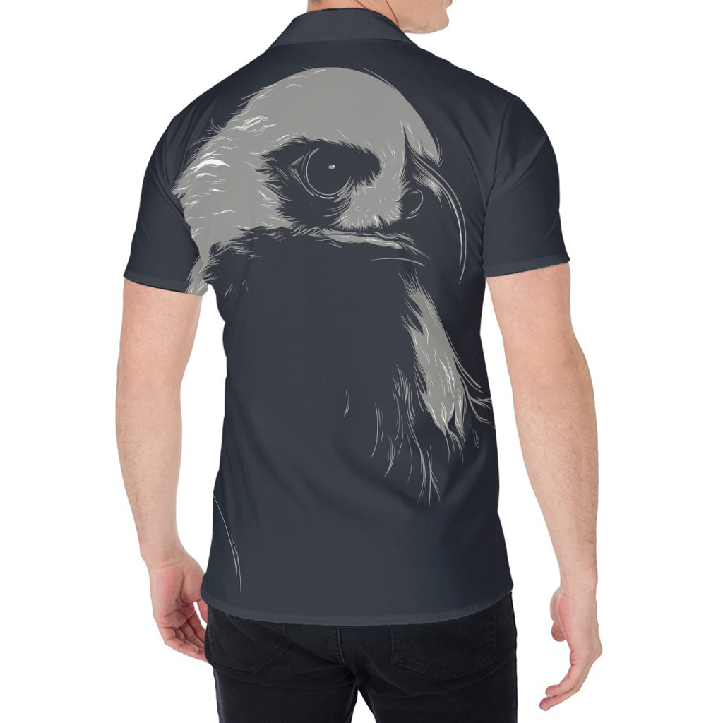 Monochrome Eagle Print Men's Shirt