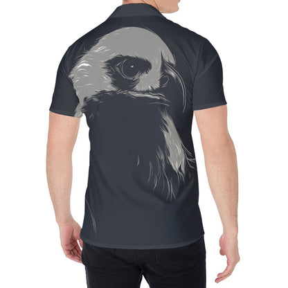 Monochrome Eagle Print Men's Shirt