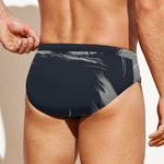 Monochrome Eagle Print Men's Swim Briefs