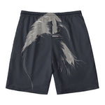 Monochrome Eagle Print Men's Swim Trunks