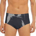 Monochrome Eagle Print Men's Triangle Swim Briefs
