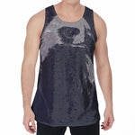 Monochrome Eagle Print Men's Velvet Tank Top