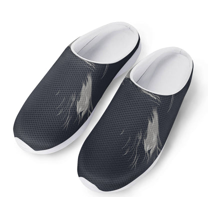 Monochrome Eagle Print Mesh Casual Shoes